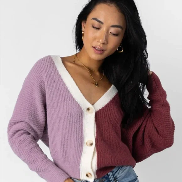 Böhme Lacey Colorblock Cardigan Sweater - Picture 2 of 13
